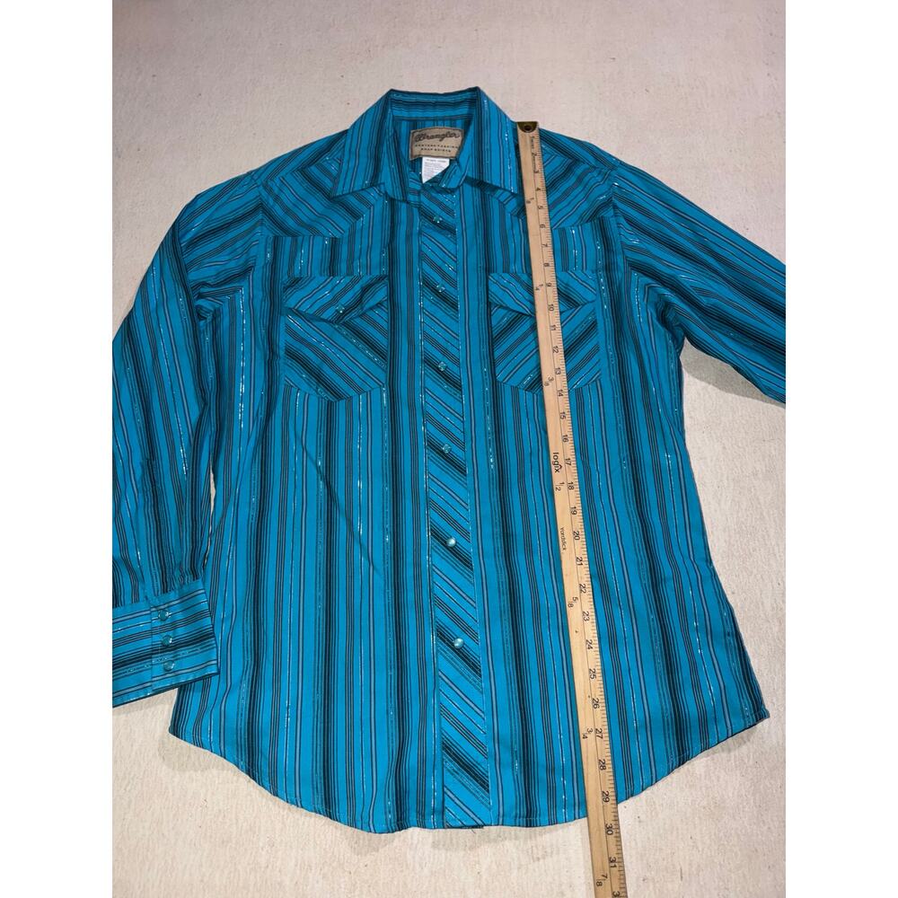 Wrangler men’s  western fashion snap button long sleeve shirt - Picture 3 of 15